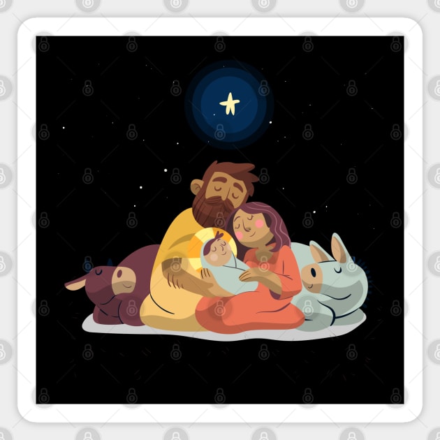 Sleeping Jesus Sticker by Mako Design 